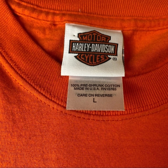 Harley-Davidson Men’s Orange Large T-Shirt - Picture 3 of 5